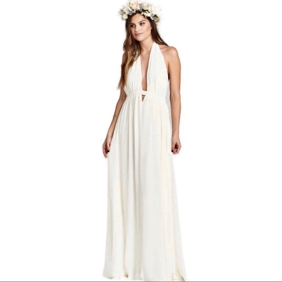 Show Me Your MuMu Dresses & Skirts - SHOW ME YOUR MUMU IVORY HALTER MAXI DRESS